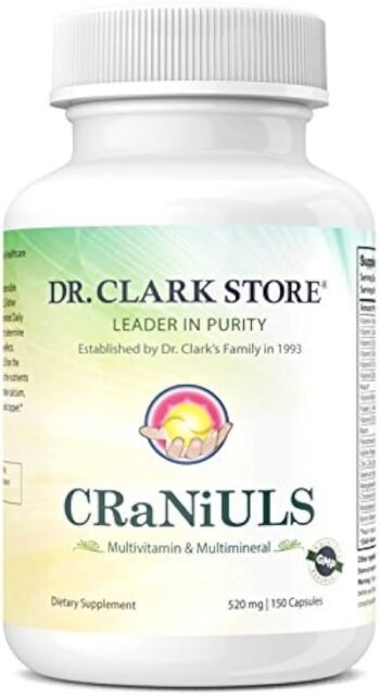 CRaNiULS (multivitaminas e minerais) 520mg - Dr. Clark Store - 150 cápsulas