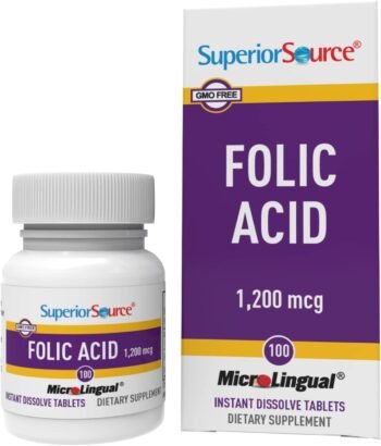 Ácido Fólico MicroLingual - 1200 mcg - 100 tabletes instantâneos