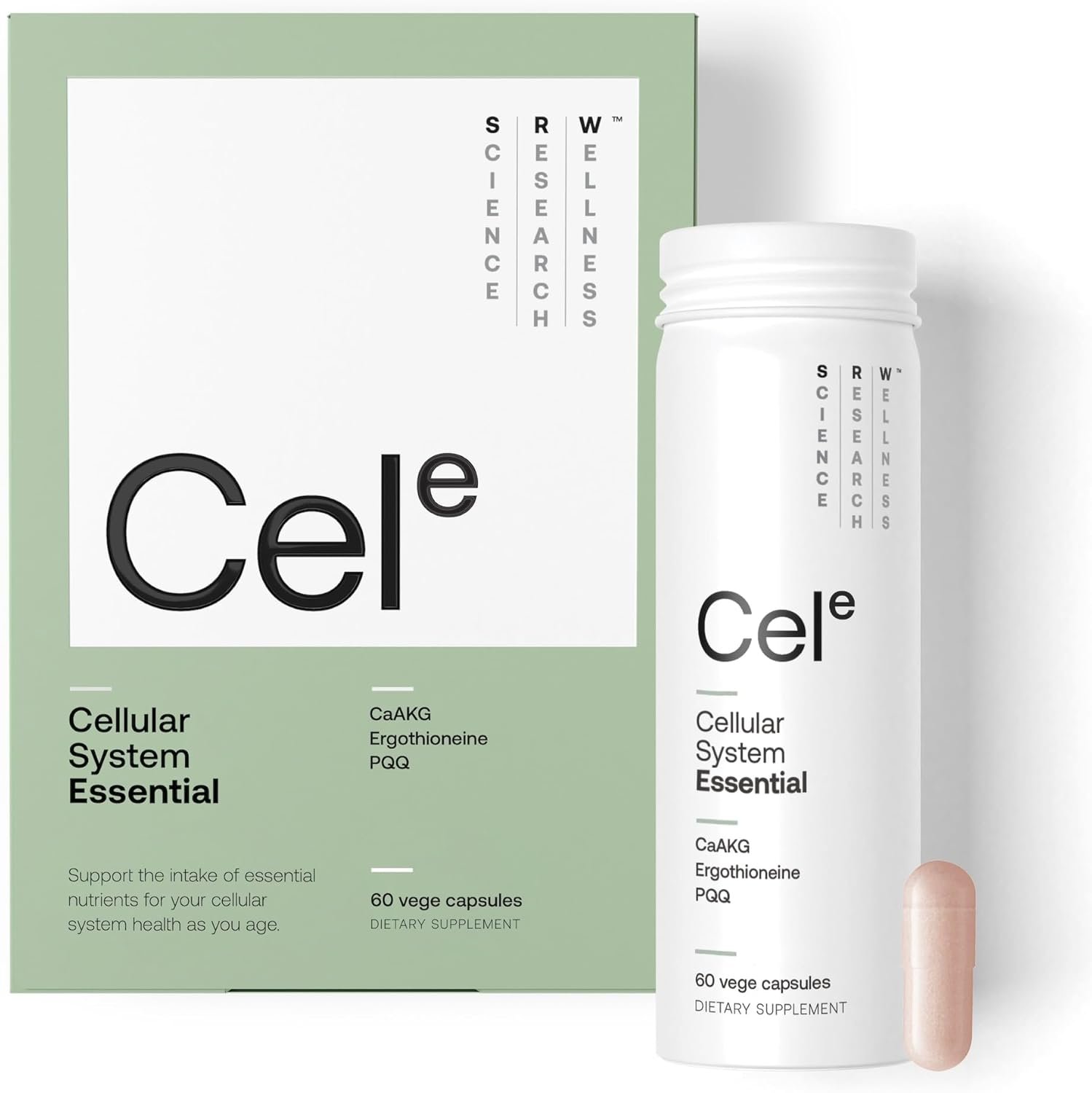 Cel Essential | Suplemento antienvelhecimento para reparação celular e longevidade saudável | Suporta energia, função cognitiva + saúde muscular | 17 vitaminas e minerais | Adequado para todas as idades