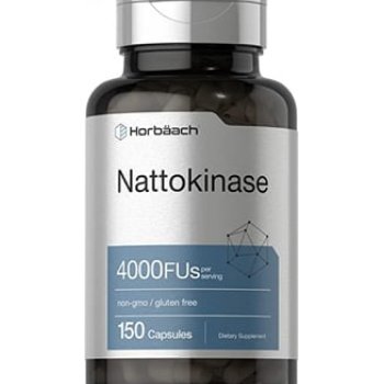 Cápsulas de Nattokinase Suplemento parar ajudar na normalização da pressão arterial, Horbaach, 150 Cápsulas