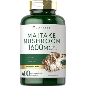 Extrato de Cogumelo Maitake - Auxilio na imunidade, não transgênico e sem glúten - Carlyle - 1600mg - 400 cápsulas