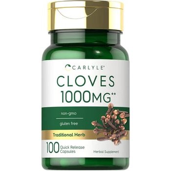 Suplemento de cravos - Potente antioxidante, ajuda sua saúde digestiva - Carlyle, 1000 mg - 100 cápsulass