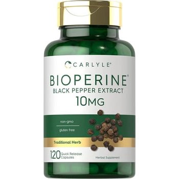 Bioperine - Ajuda o corpo a absorver outros nutrientes - Carlyle, 10 mg -120 cápsulas