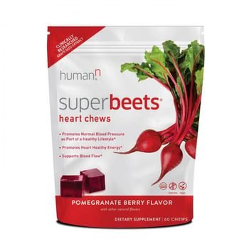 SuperBeets - Heart Chews - Sabor Beterraba - 60 Tabletes