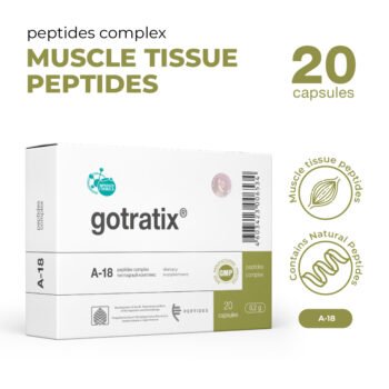 Gotratix - A18 - Peptídeo biorregulador muscular 20 e 60 cápsulas