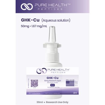 GHK-Cu Pure Health Peptides 30ml - Peptídeo de Cobre Sintético para Pesquisa Avançada